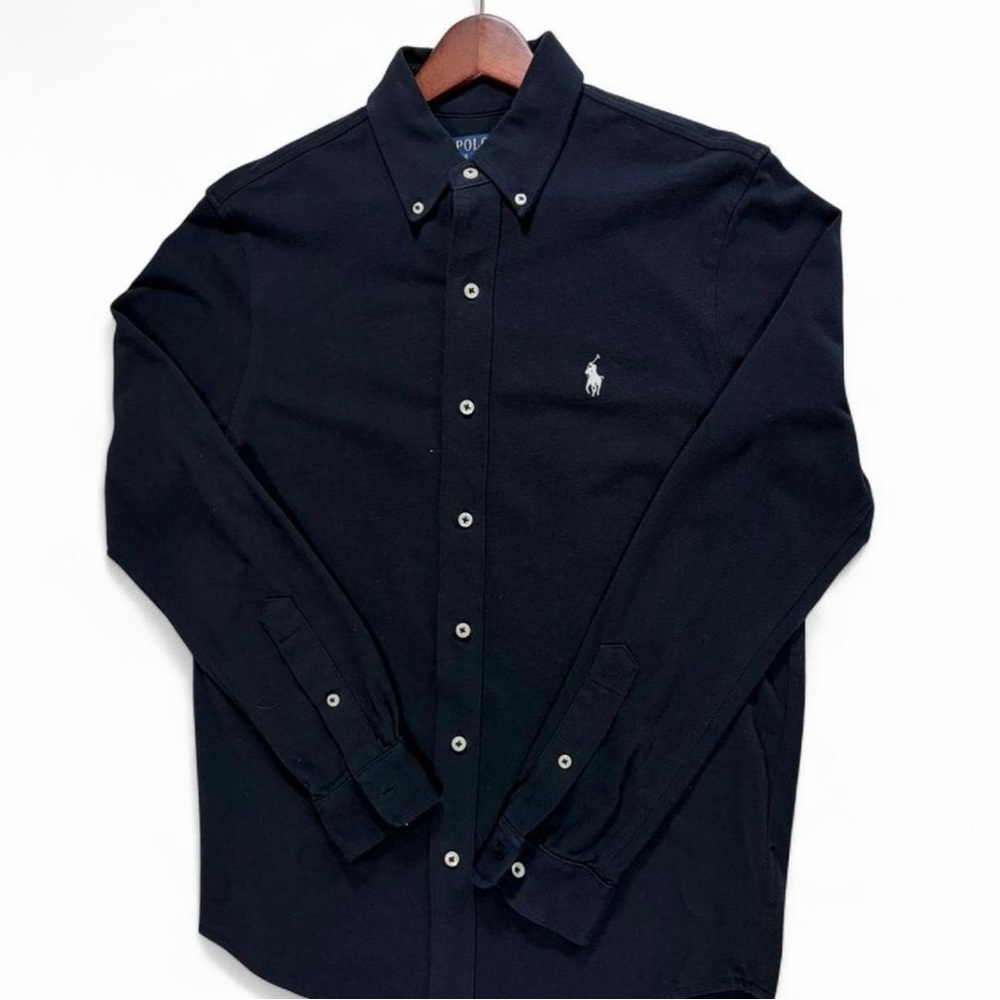 Polo Ralph Lauren Featherweight Mesh Button Down Navy – Size Small